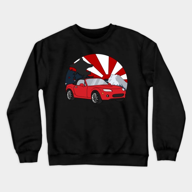 Red NC Black Top Crewneck Sweatshirt by VanityChiks